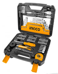 CAJA CON BROCAS Y DADOS, MAS ACCESORIOS MARCA INGCO CON UN TOTAL DE 118 PIEZAS #HKTACO 11182