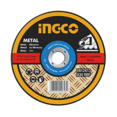 DISCO CORTAR METAL INGCO CORTE FINO 16' X 1/8' #MCD304051(OF)