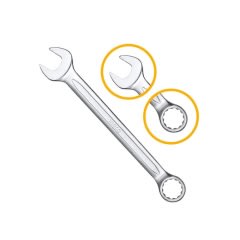 LLAVE PUNTA Y CORONA INGCO 7 MM # HCSPA071