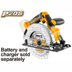 SIERRA CIRCULAR INGCO INALÁMBRICA 20V 165MM SIN BATERÍA, SIN CARGADOR #CSLI1651 (C)(OF)