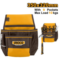 PORTAHERRAMIENTAS INGCO TIPO BOLSA 9 BOLSILLOS+ 1 PORTAMARTILLO #HTBP010128