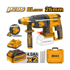 ROTOMARTILLO INGCO INDUSTRIAL INALAMB. 20V 2 BAT.Y CARGADOR #CRHLI202287 (C)