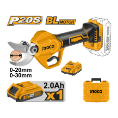 TIJERA DE PODAR INALÁMBRICA INGCO 20V C/BATERÍA Y CARGADOR #CSSLI203083