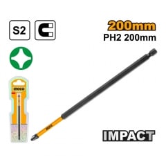 PUNTA INGCO IMPACTO PH2 200MM IMANTADA # SDBIM71PH2200
