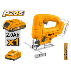 SIERRA CALADORA INGCO INALÁMBRICA 20V C/BAT. Y CARGADOR # CJSLI65081(OF)