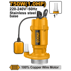BOMBA SUMERGIBLE INGCO METÁLICA 750 WATTS - 1,0 HP #SPC7508