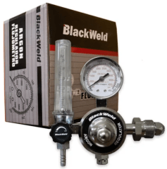 Regulador Flujometro de Argón Cromado Blackweld