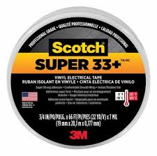 Cinta Eléctrica Vinílica Negra, 19 mm x 20/Super 33+ X unidad