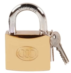 Candado De Bronce Pulido Tri Circle 63MM x 6 unidades