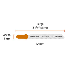 SIERRA CALAR TRUPER P/MADERA C/RECTO C/U # ST-119-B