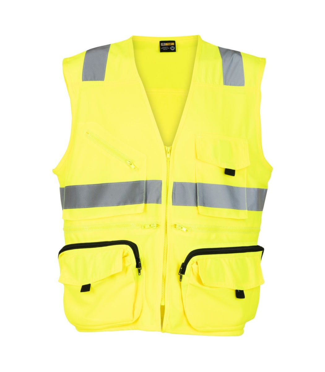 Chaleco Geologo Vial Tricol 100% Poly Amarillo2