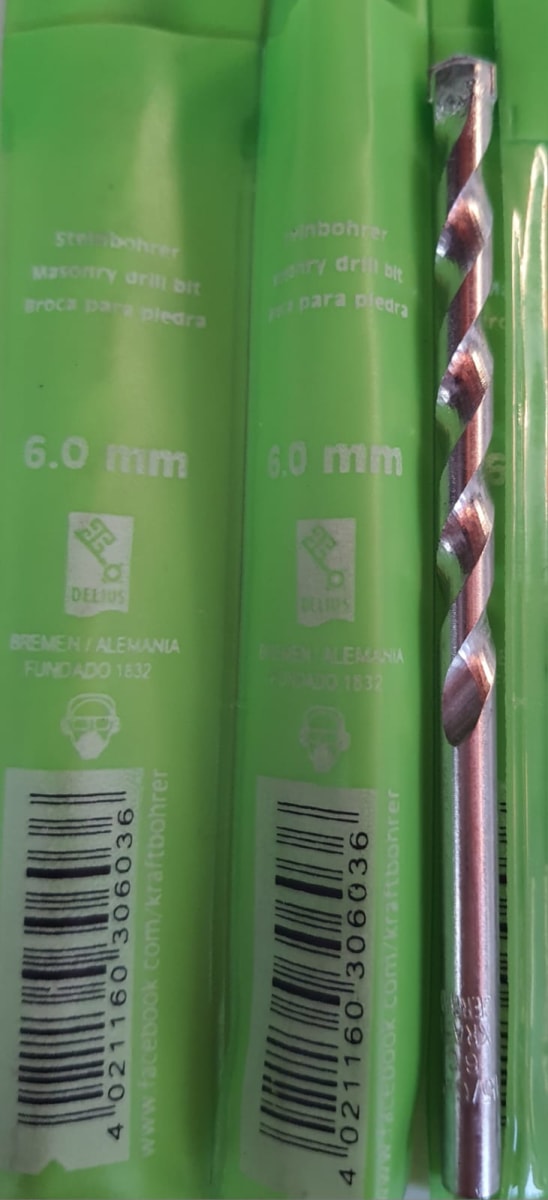 BROCA CONCRETO KRAFT BOHRER GERMANY 6,0MM1