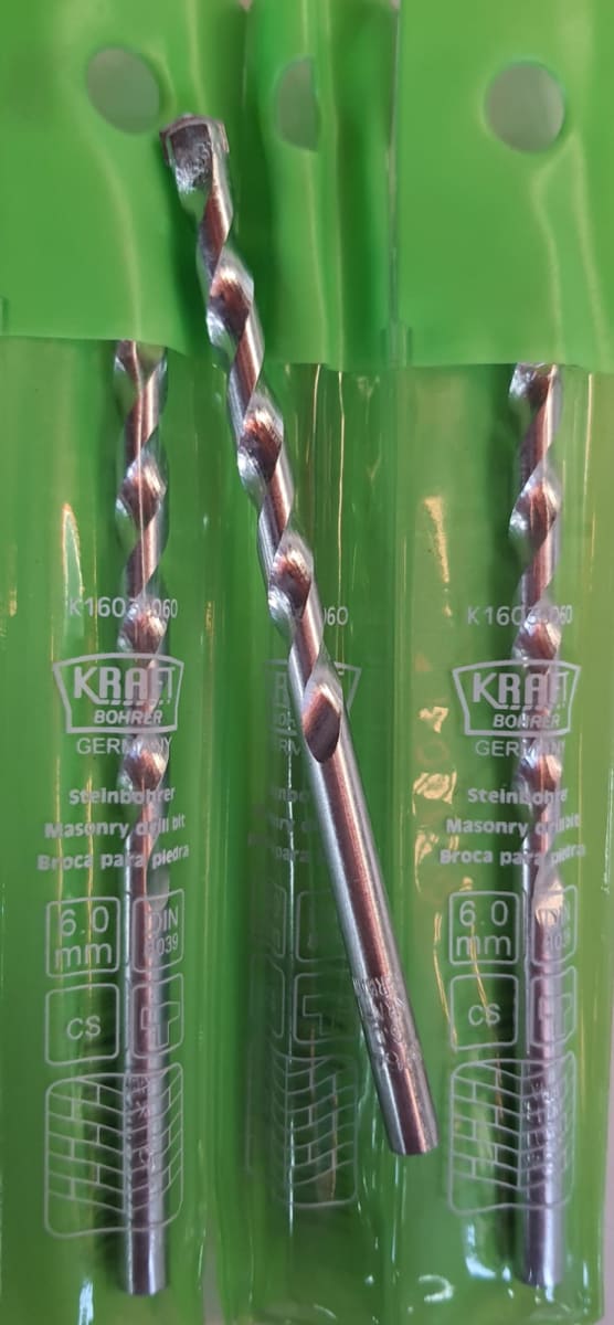 BROCA CONCRETO KRAFT BOHRER GERMANY 6,0MM 1