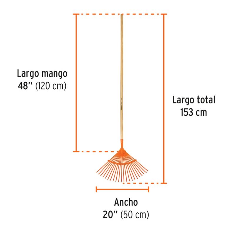 RASTRILLO BARRE HOJAS TRUPER 22 DIENTES CON MANGO # EM-222