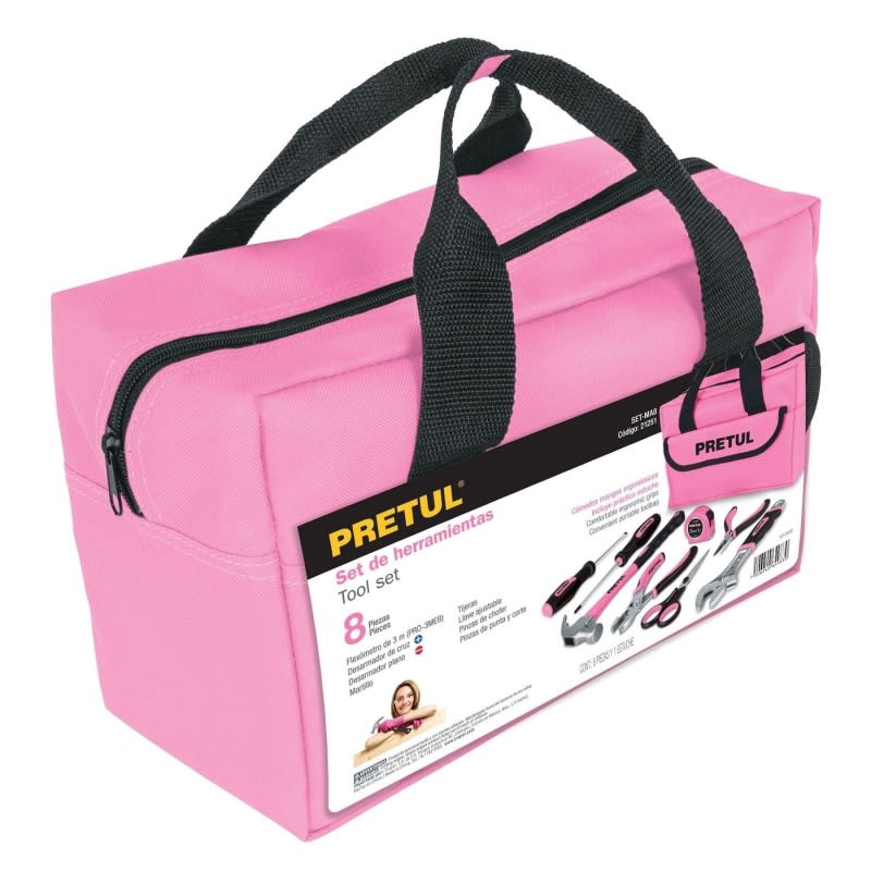 SET HERRAMIENTAS DAMA PRETUL (TRUPER) JGO. 8 PIEZAS # SET-MA8 (21251)2
