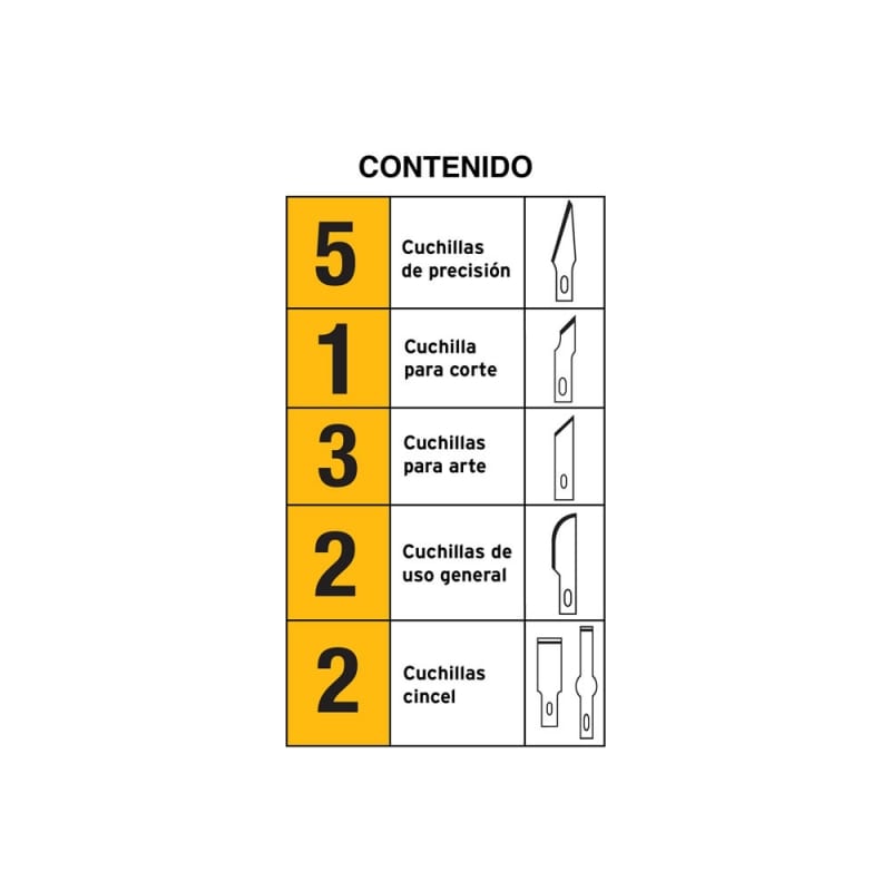 CUCHILLO PRECISION PRETUL (TRUPER) JGO. 13 PZS. #EXA-13P1