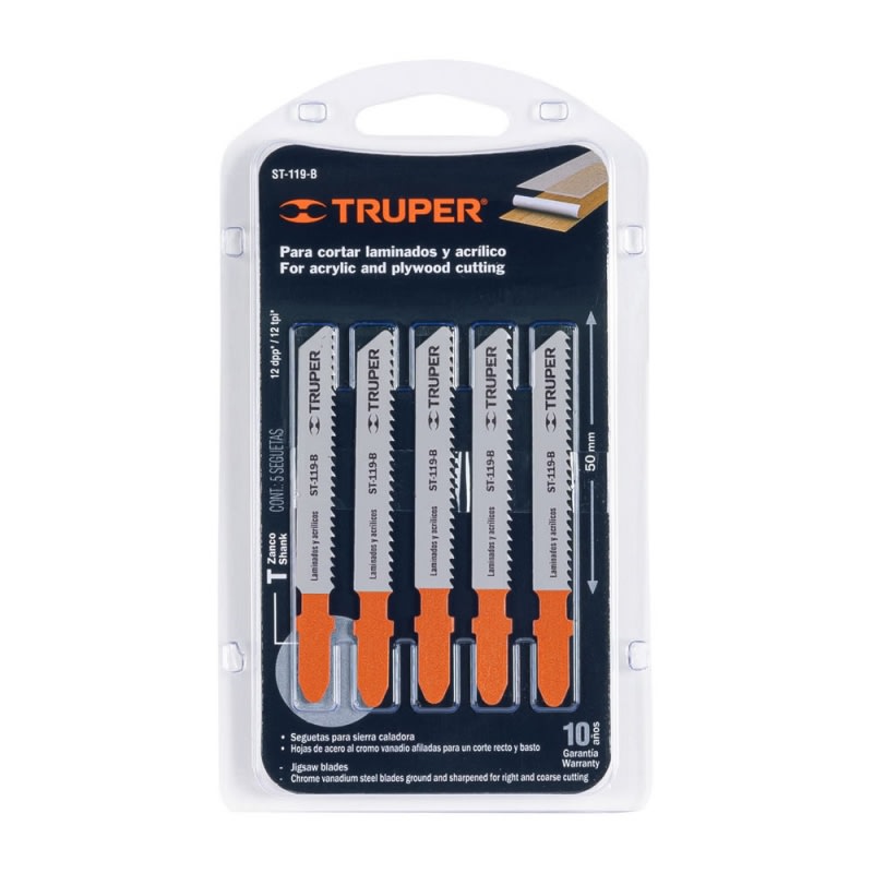 SIERRA CALAR TRUPER P/MADERA C/RECTO JGO. 5 PIEZAS # ST-119-B 0