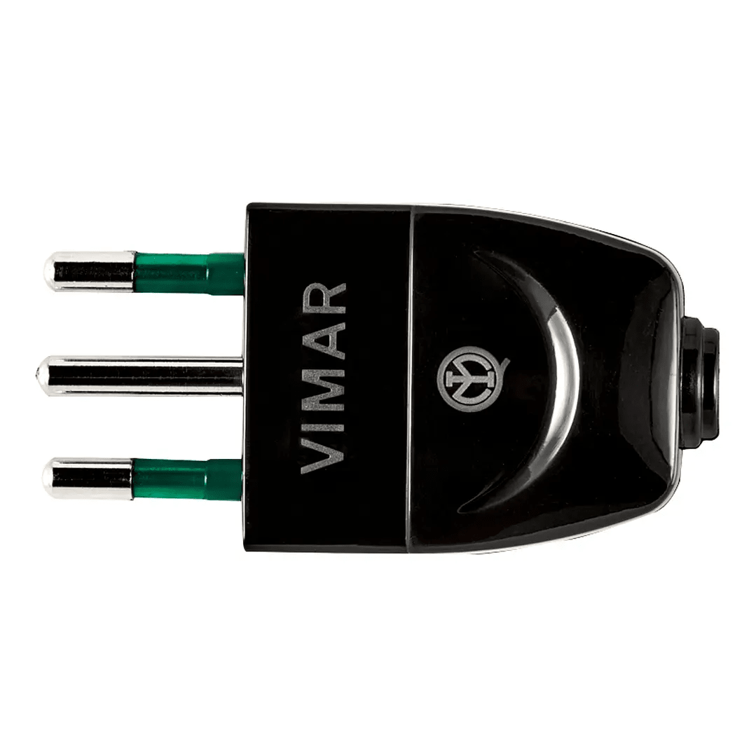 Enchufe Macho Volante 2P+T 10A 250V Negro 0