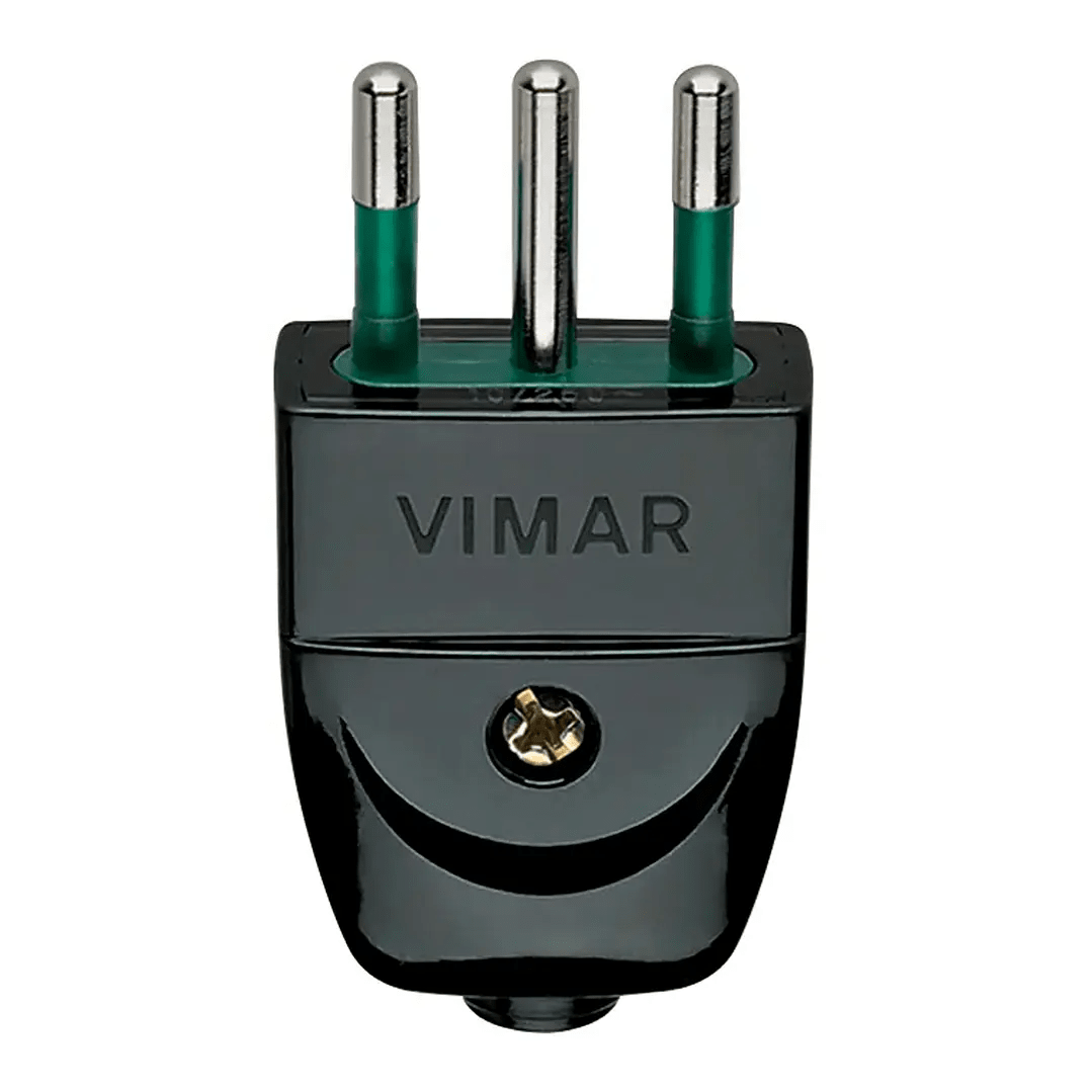 Enchufe Macho Volante 2P+T 10A 250V Negro3