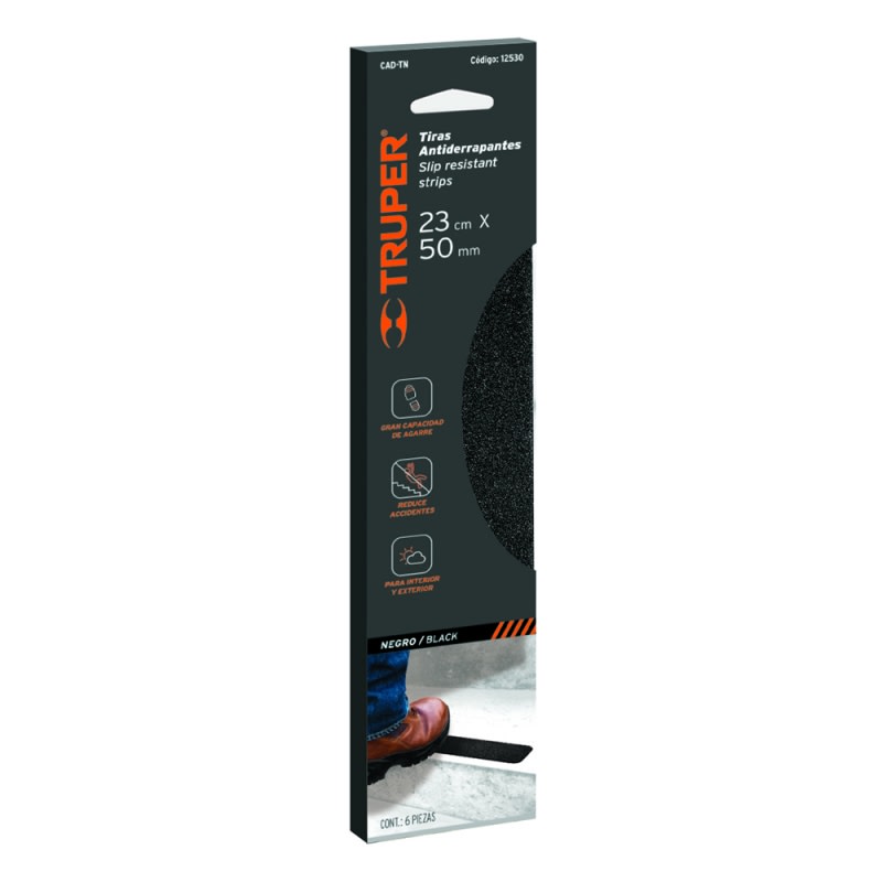 CINTA ADHESIVA ANTIDERRAPANTE TRUPER TRANSP. 50MM # CIA-02B (CAD-TT) 0
