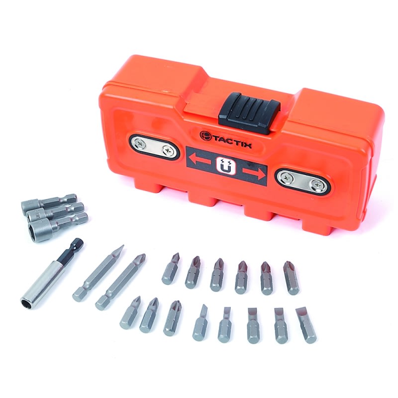 PUNTA Y ADAPTADOR TACTIX # 418321 JGO.21 PZAS. C/CAJA MAGNÉTICA2