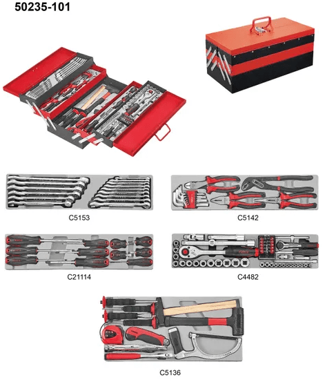 CAJA DE 4 BANDEJAS FORCE, 101 HERRAMIENTAS 3