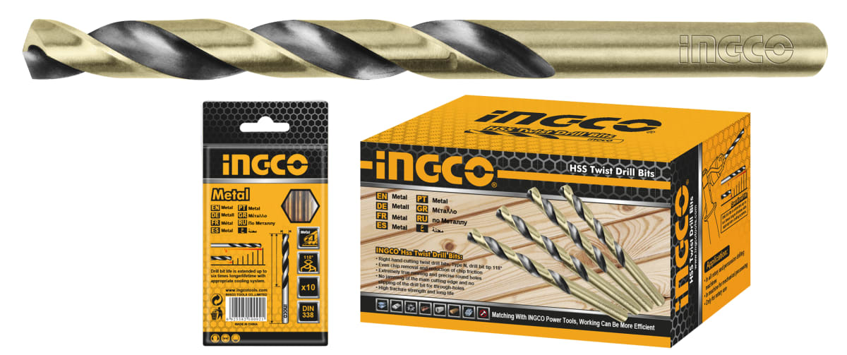 BROCA CIL AR INGCO JGO. 5 PZS 10,0 MM # DBT1101003(OF)3
