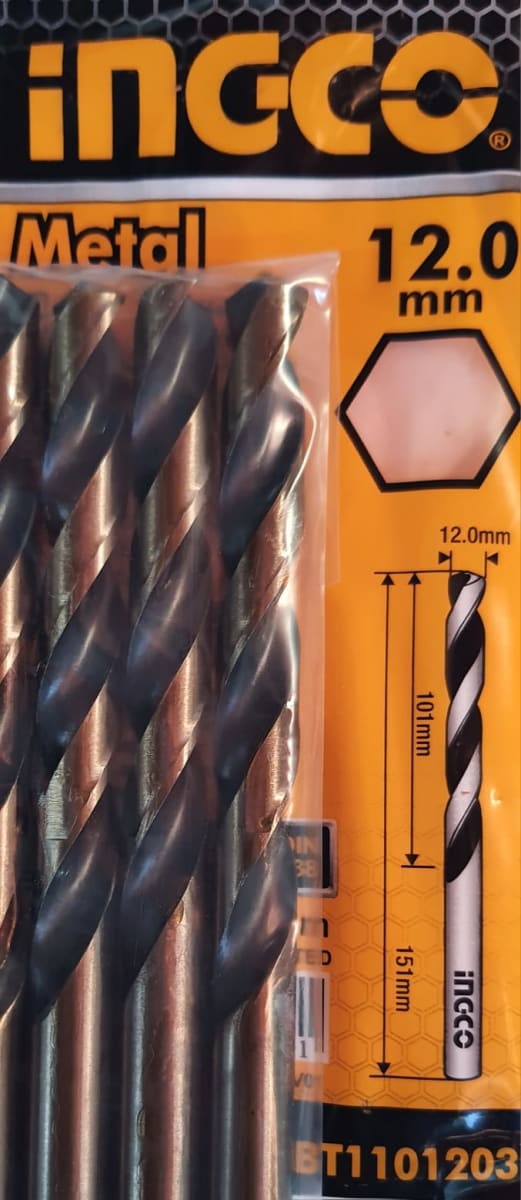 BROCA CIL AR INGCO 12,0 MM C/U 1