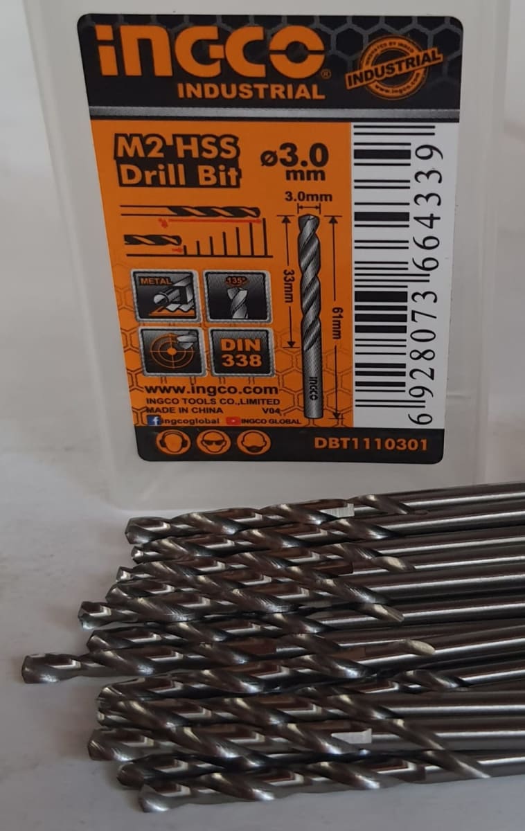 BROCA CIL AR INGCO REFORZADA 3,0 MM C/U 2