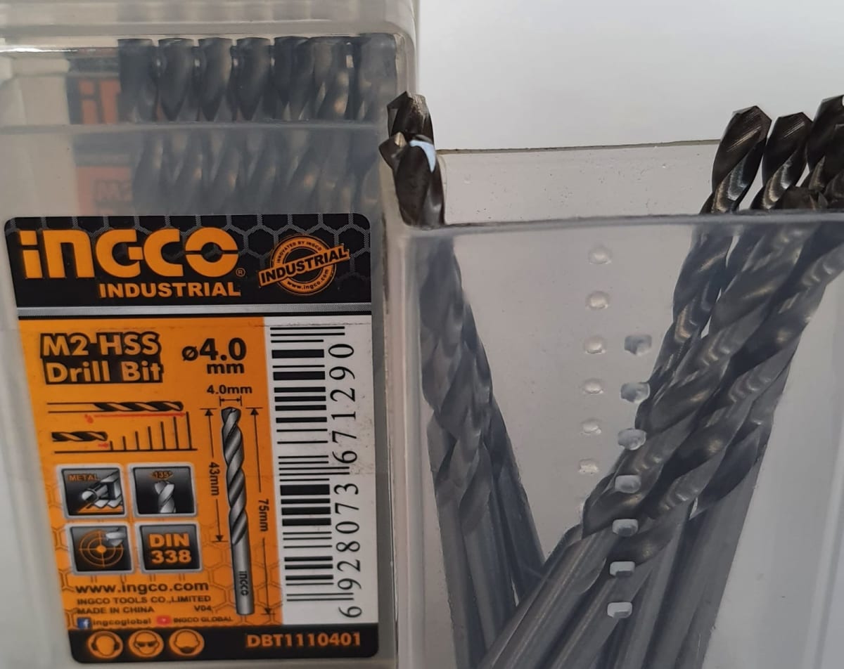 BROCA CIL AR INGCO REFORZADA 4,0 MM C/U 2