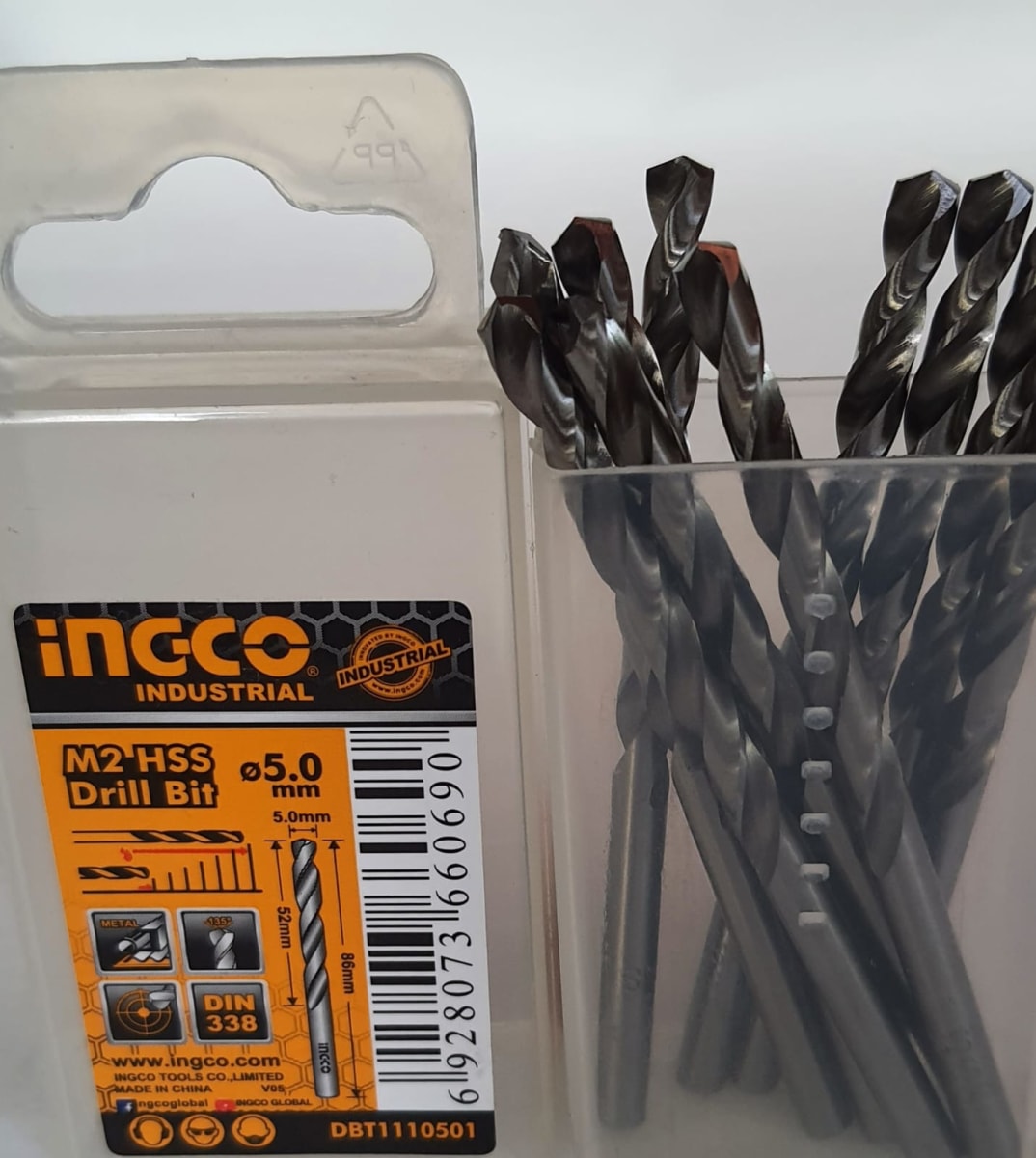 BROCA PARA METAL INGCO REFORZADA 5,0 MM C/U3