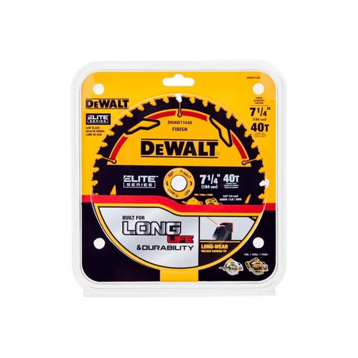 Disco Elite Sierra Circular Dewalt Saw Blade 7-1/4 40D 0