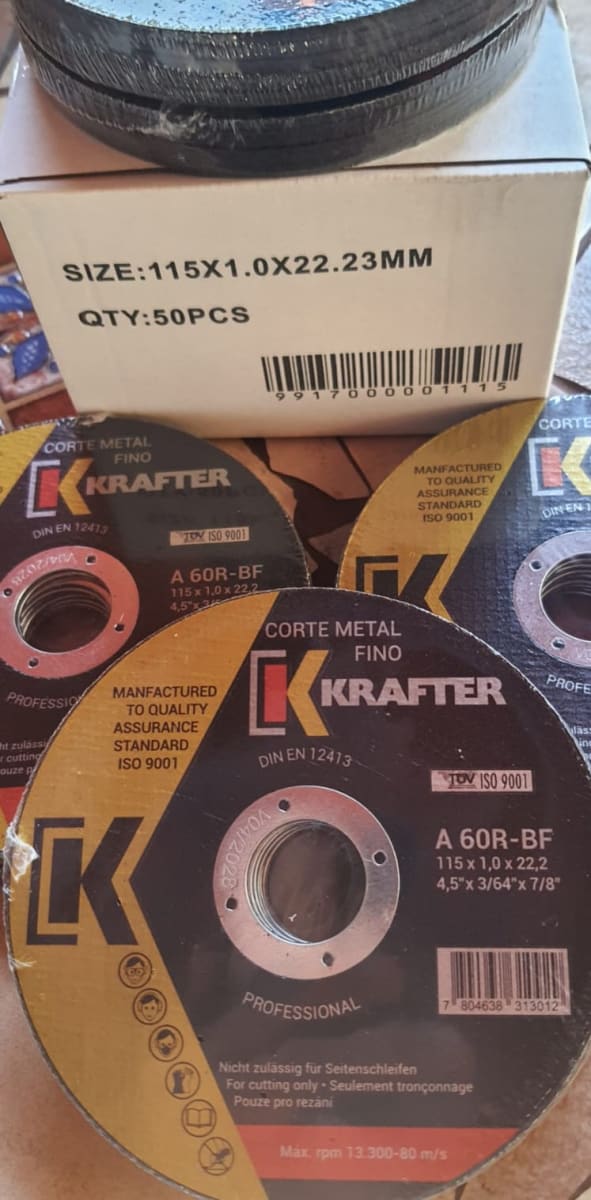 Disco de Corte 4.5 Pulg. x 1.0mm KRAFTER2