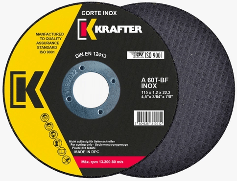 Disco de Corte 4.5 Pulg. x 1.0mm KRAFTER 3