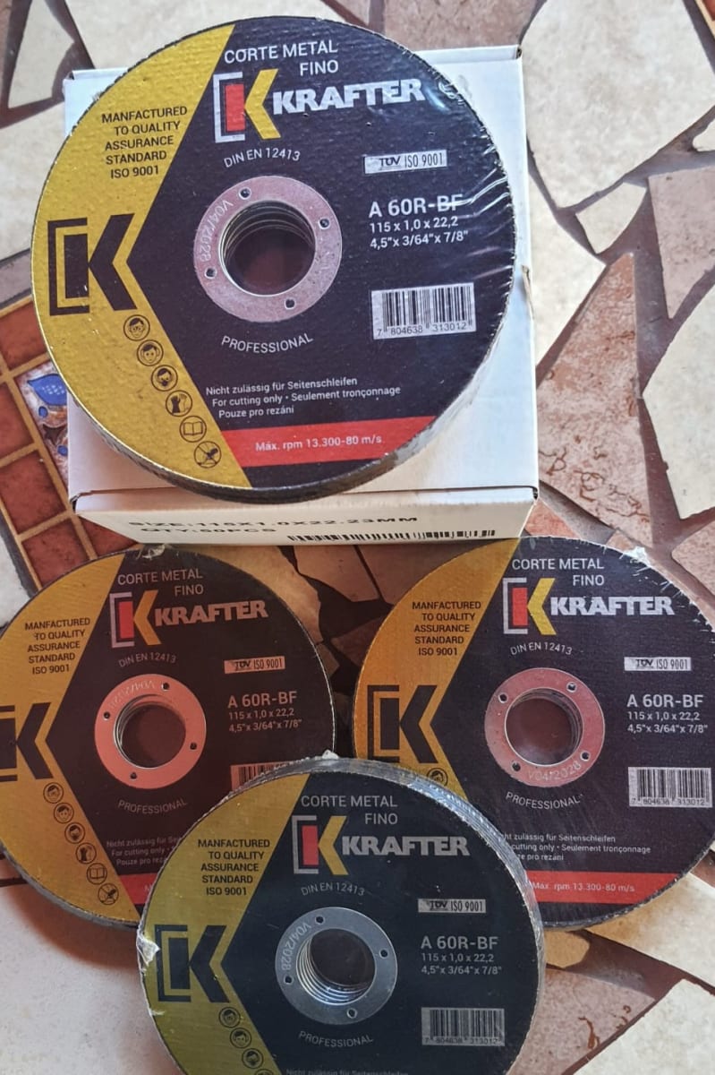 Disco de Corte 4.5 Pulg. x 1.0mm KRAFTER3