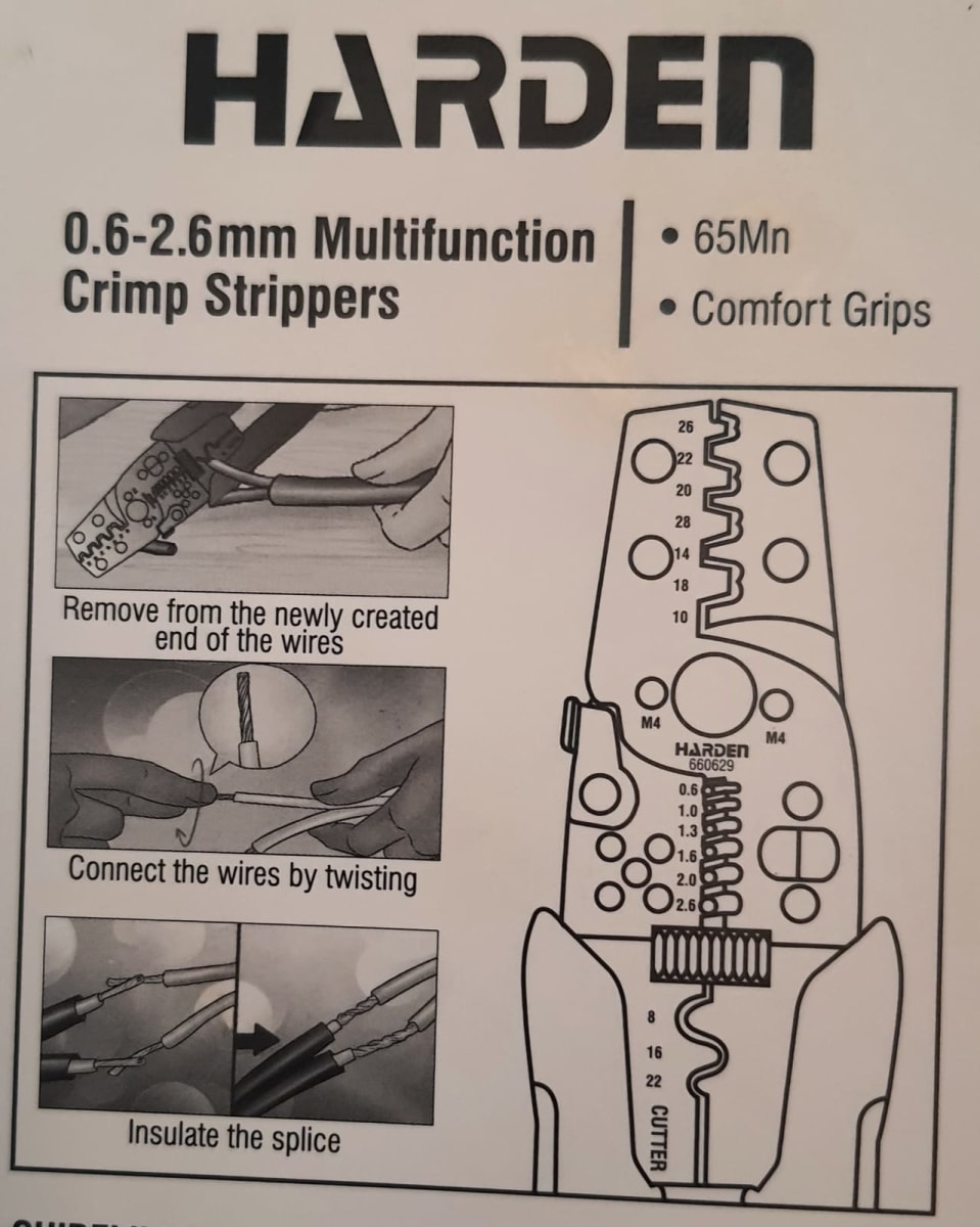 Alicate Pelacables y Crimpadora Harden5