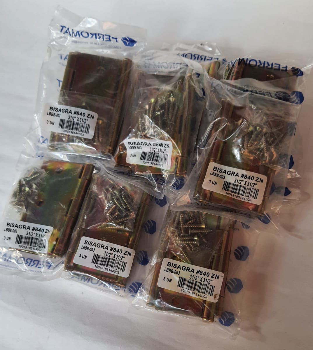 Bisagra ±840 zn 3 1/2'' X 3 1/2'' Promo x 3 unidades1