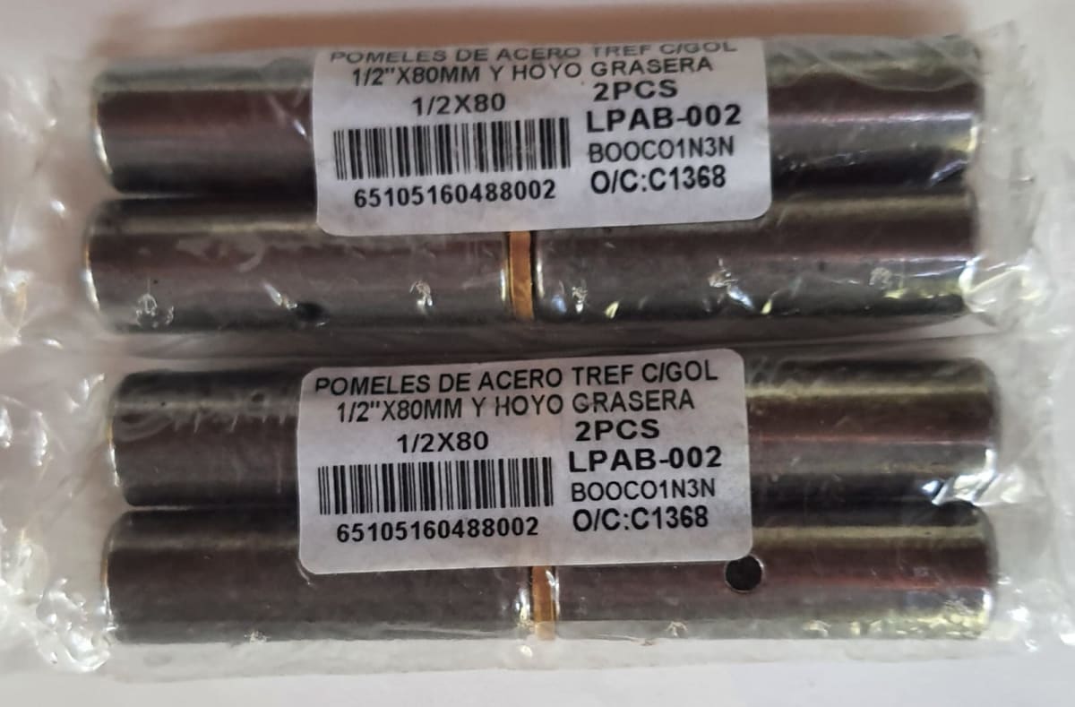 Pomelos De Acero Tref C/Gol 1/2X80MM x 2 unidades 0