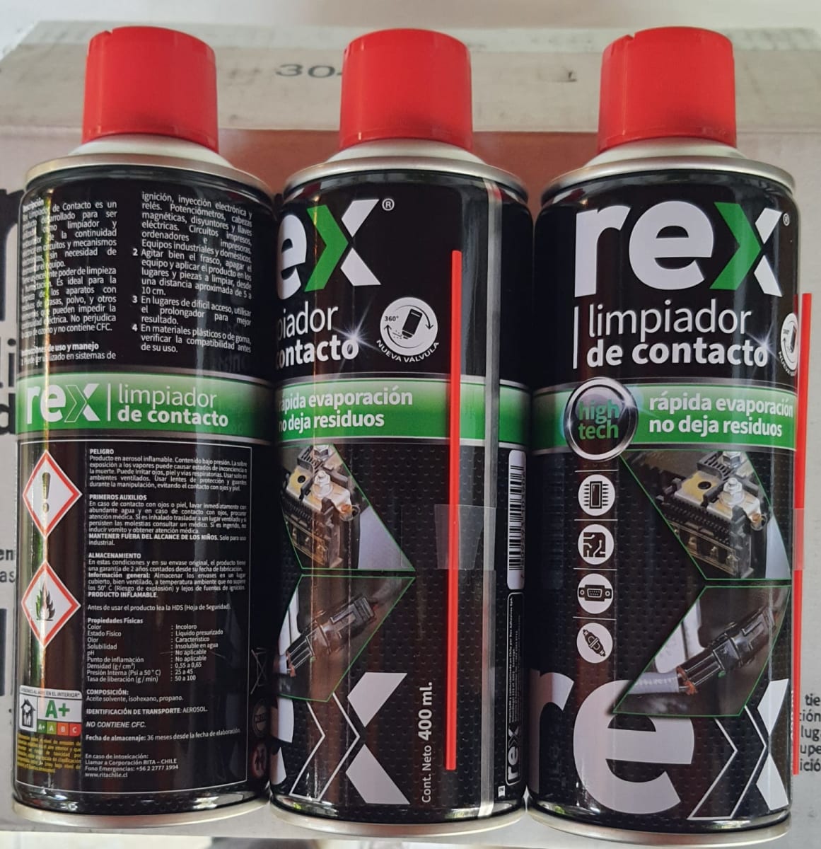 Limpiador de Contactos Eléctricos Spray 300 ml x unidad 1