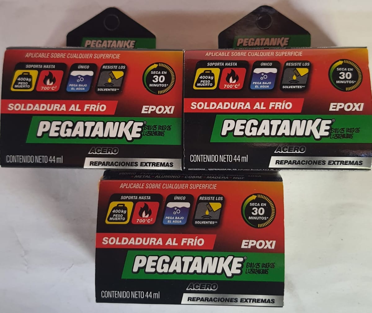 Epóxico acero 44 ml x unidad3