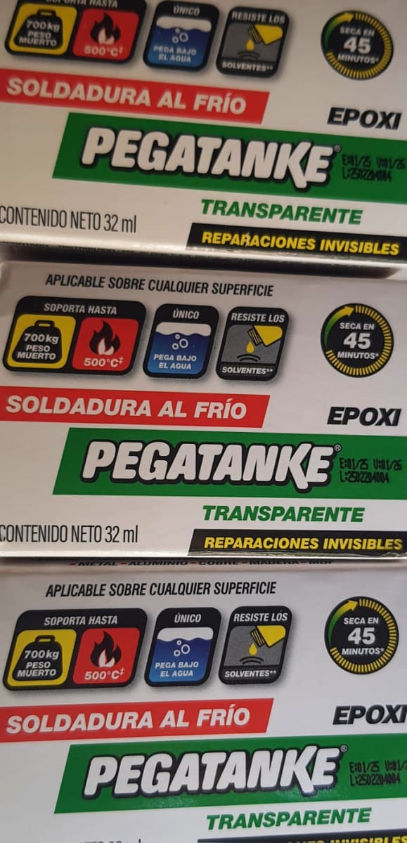 Epóxico transparente 32 ml x unidad3