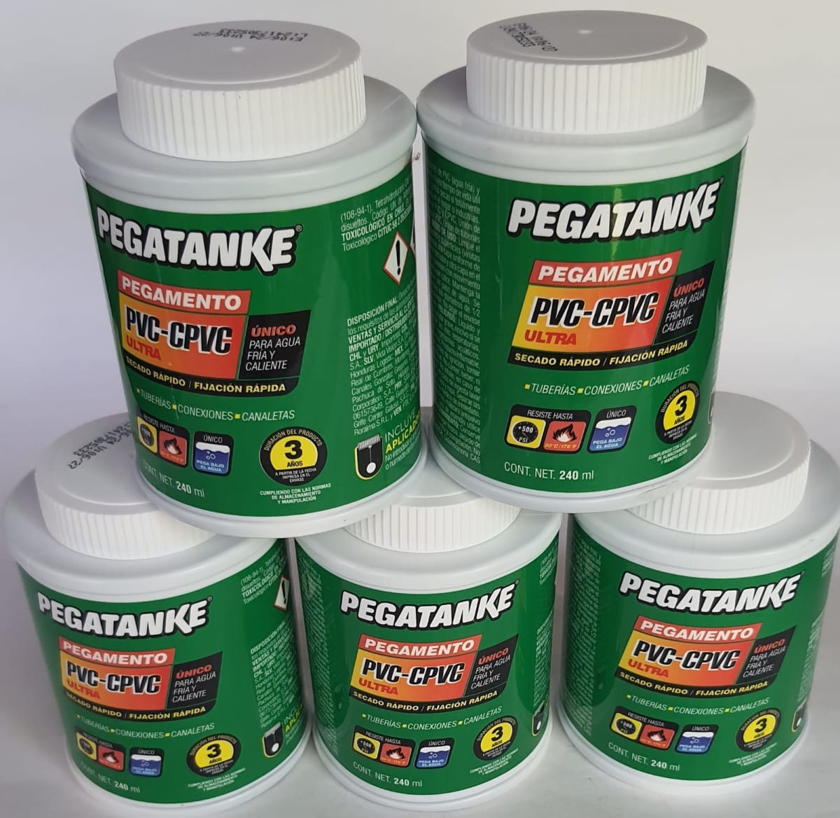 PVC C-PVC 240ml x 5 unidades3