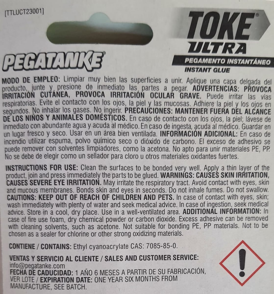 Adhesivo Toke ultra 3 grs. X unidad4