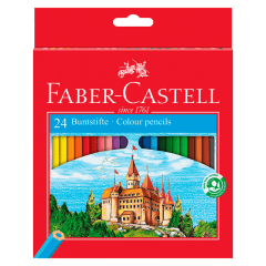 24 lápices de colores hexagonales faber-castell