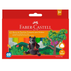 Plasticina 12 colores triangular faber-castell