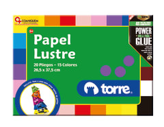 Carpeta papel lustre 20 pliegos Torre