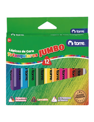 12 lápices de cera triangulares jumbo