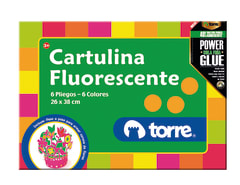 Carpeta de cartulina fluor 6 hojas Torre