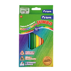 12 lápices de colores triangulares jumbo Torre