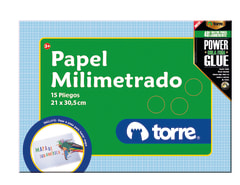 Carpeta de papel milimetrado 15 pliegos Torre